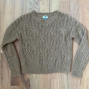 old navy - camel color knit sweater - size s